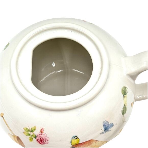 Marjolein Bastin Hallmark Teapot Birdhouse Birds Bees Butterfly w Flowerpot Lid - Picture 6 of 10